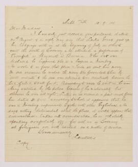 Letter (copy) from Leisterer to unknown recipient,