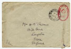 Letter sent 7 Apr 1917,