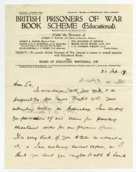 Letter sent 21 Feb 1917,