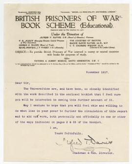 Letter sent Nov 1917,