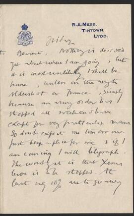 Letter sent Dec 1916,