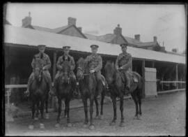 [Four members of the Pembroke Yeomanry on horseback]