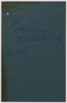 Correspondence, May-June, 1916 to Officer Commanding (re Peet),