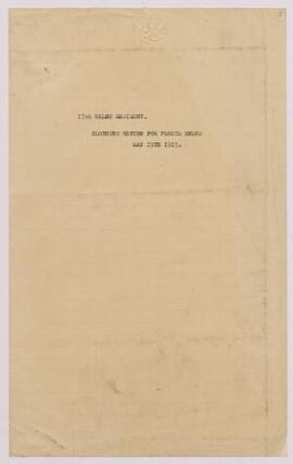 Clothing return for the period ended 15 May 1915 and 30 June 1915;Finance Department, Nov. 1914-D...