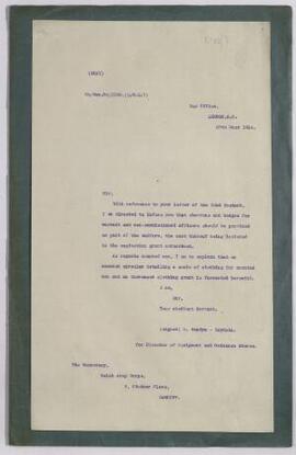 Copies of War Office letter 27 Dec. 1914, re chevrons and badges,