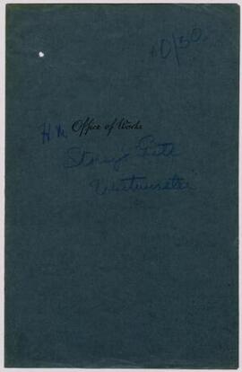 H. M. Office of Works, Westminster,