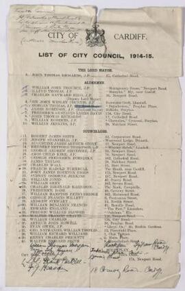 Correspondence re recruiting campaign, Nov. 1914-Dec. 1915, including copy of a recruiting song s...