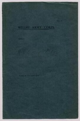 Correspondence re NCOs and men, Oct. 1914-Feb. 1915, including applications for commissions and l...