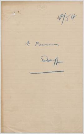 E. Parsons, Staff Welsh Army Corps, June,