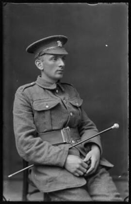 [Seated soldier from the Welsh Regiment]