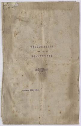 Fourth Supplementary List, 15 Jan. 1915 (2 copies). 1915,