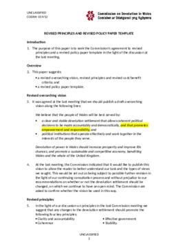 Revised Principles and Revised Policy Paper Template