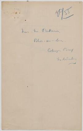 Mrs M. Perkins, Rhos-on-Sea, March,