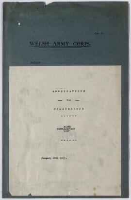 Sixth Supplementary List, 28 Jan. 1915 (7 copies). 1915,