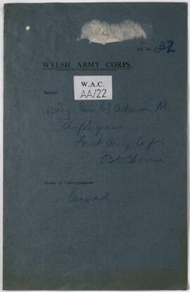 Brig. Gen. C. E. Atkinson, Royal Enginerers, British Expeditionary Force, May 1916: congratulatio...