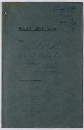 Correspondence General Officer Commanding, re accounts, Feb.-Aug. 1915, and lists of Accounting U...