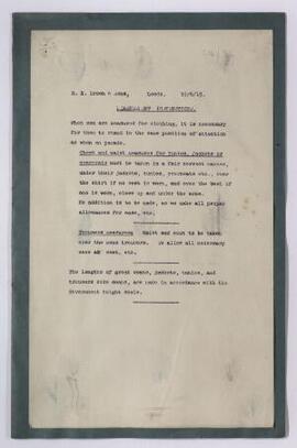 Letter, 19 June 1915, from R. B. Brown & Sons, Leeds giving measurement instructions,