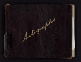 An autograph book owned formerly by Eira D. Richards, containing the autographs of hospitalised s...