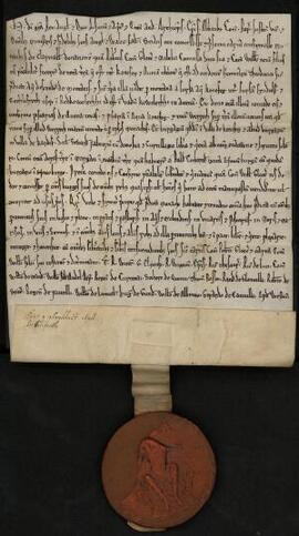 Charter of King Henry II, confirming to the monks of Clarevallis [Clairvaux] the gift which Rober...