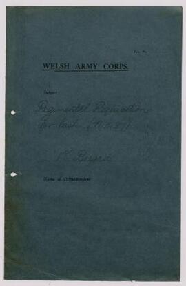 Regimental requisitions for cash, 1st Brigade,