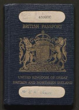 Passport of Major Edgar William and Annie Gwen Jones, parents of Gareth Jones,
