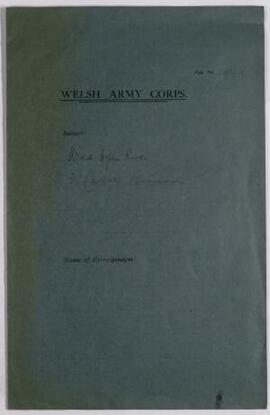 Correspondence, Sept. 1915-Oct. 1916, of Major General Ivor Philipps re Welsh Hymn books. 1915-16,