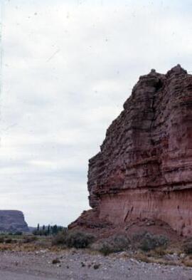 [Rock formations in a red sedimentary rock]