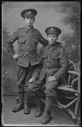 [Two privates in the Welsh Regiment]