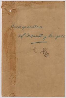 Finance Department, 2nd Brigade, Nov. 1914-March 1915; correspondence respecting and with Officer...