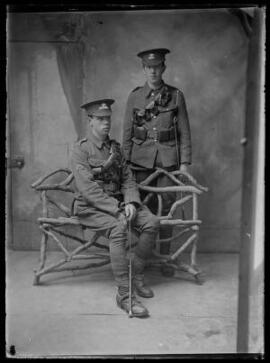 [Two soldiers in the Pembroke Yeomanry, one a Farrier]