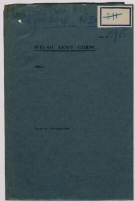 Owen Owen, Welsh Army Corps Staff,