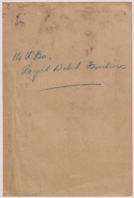 Finance Department, 1914-Feb. 1916; clothing return for period ended 15 May 1915; accounts, chequ...