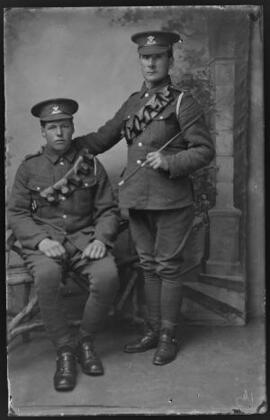 [Two soldiers in the Pembroke Yeomanry]