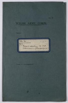 Correspondence, Nov. 1914, and papers relating to Field Ambulance Commissions, and composition li...