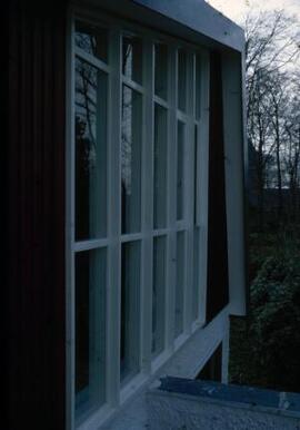 [Exterior of studio window, Cefn Gadlys, Llansadwrn]