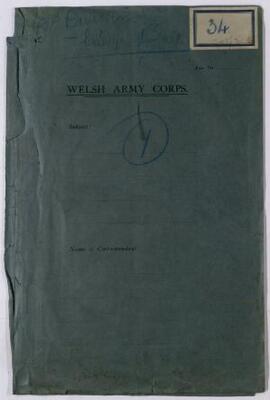 Correspondence, etc., General Officer Commanding, Headquarters, Colwyn Bay: correspondence re sup...