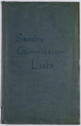 Sundry Commission Lists. nd.