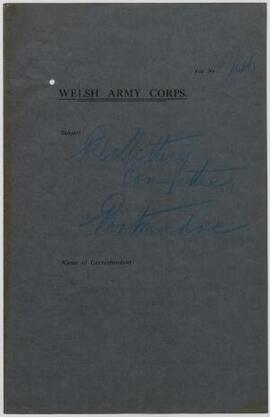 Billeting Committee, Portmadoc, May-June,