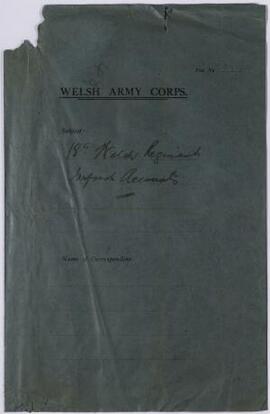 18Th (Service) Battalion Welsh Regiment (2nd Glamorgan),