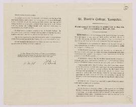 Statute passed at a meeting of Council held on May 3rd, 1917, and amended on Nov. 27, 1918 (conce...